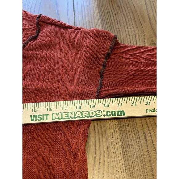 Pretty Chicago Burnt Orange Sweater Size Small Boho Career Preppy Modern - Picture 5 of 10